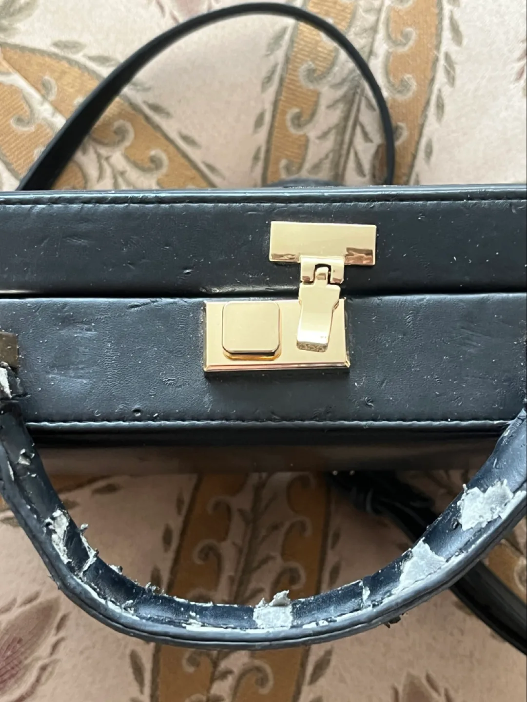 Street Level Brand Black Box Bag Mark Cross imitation image indicator(3)