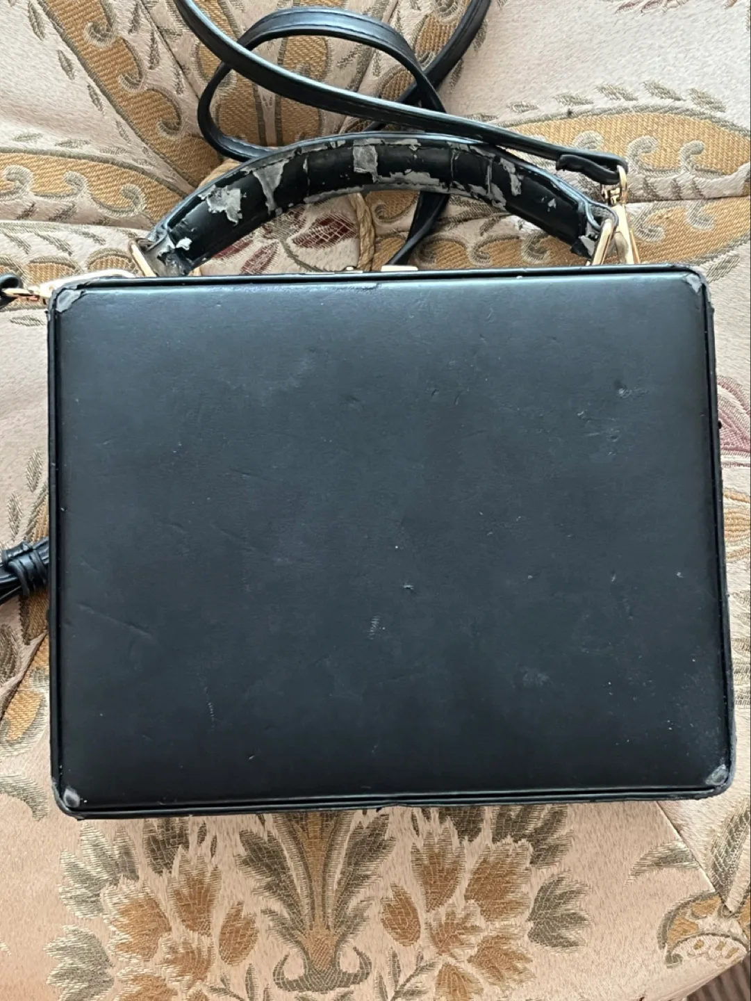 Street Level Brand Black Box Bag Mark Cross imitation image indicator(2)