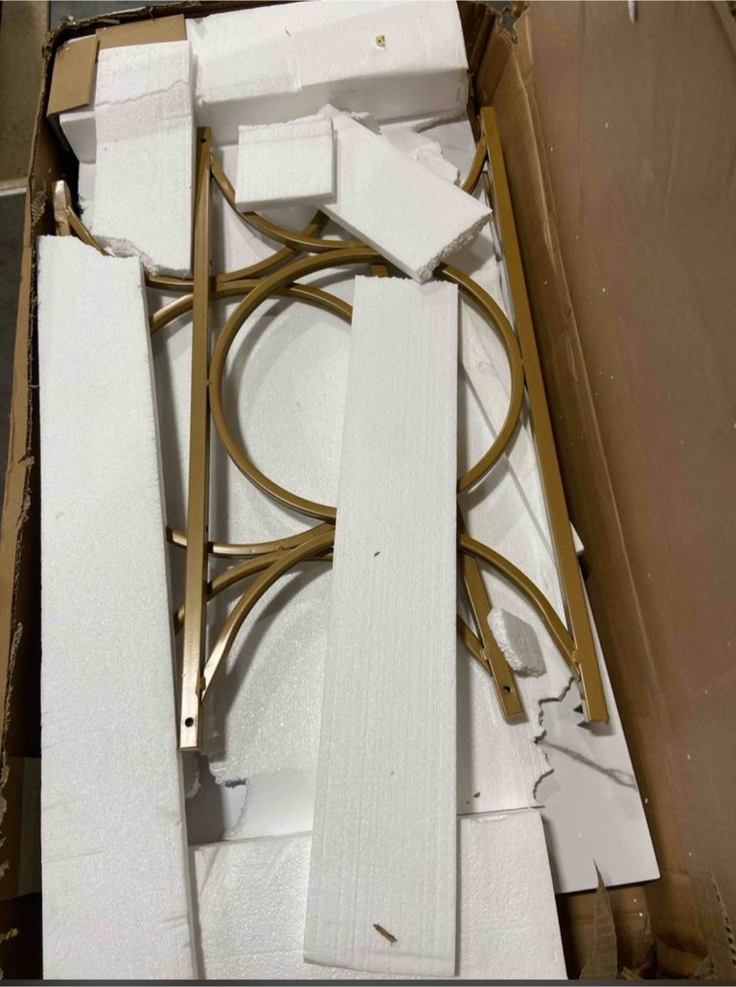 Tribesigns Rectangle Coffee Table - Marble/Gold - photo 5