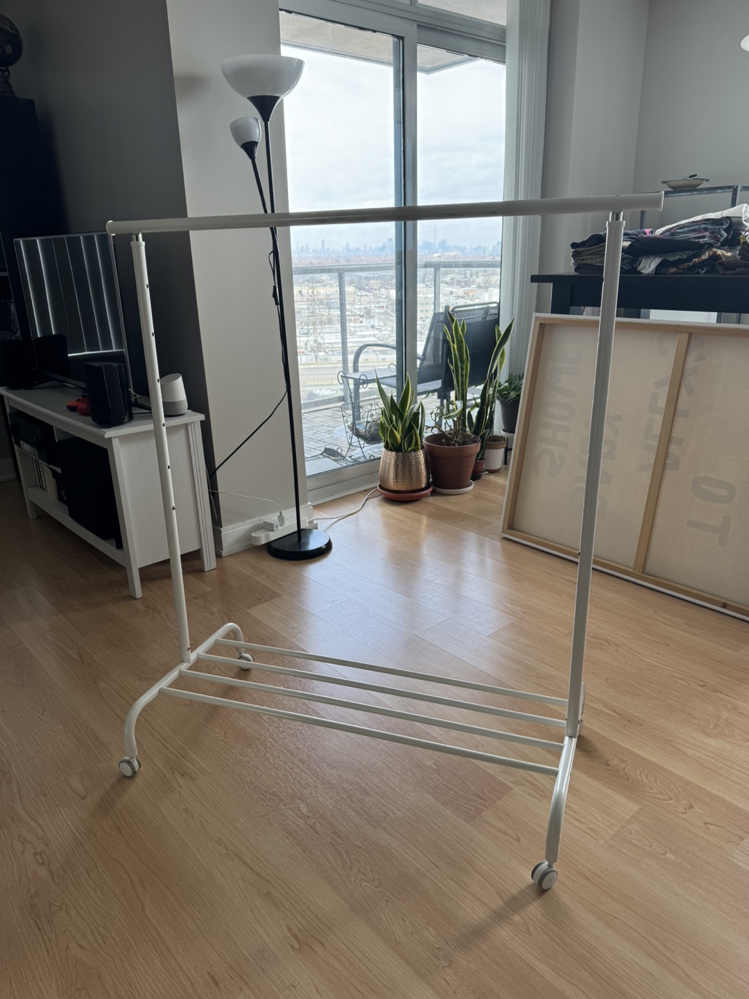 Ikea White Clothes Rack - photo 2