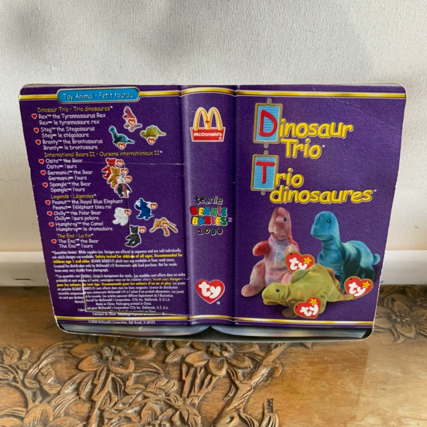 Ty Teenie Beanie Babies Dinosaur Trio Steg the Stegosaurus image indicator(3)