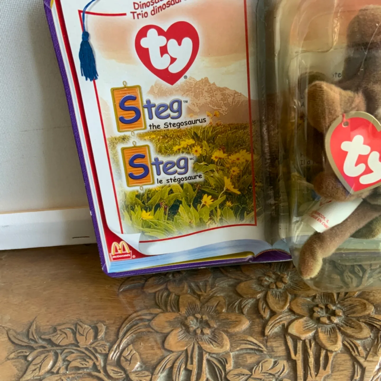 Ty Teenie Beanie Babies Dinosaur Trio Steg the Stegosaurus image indicator(2)