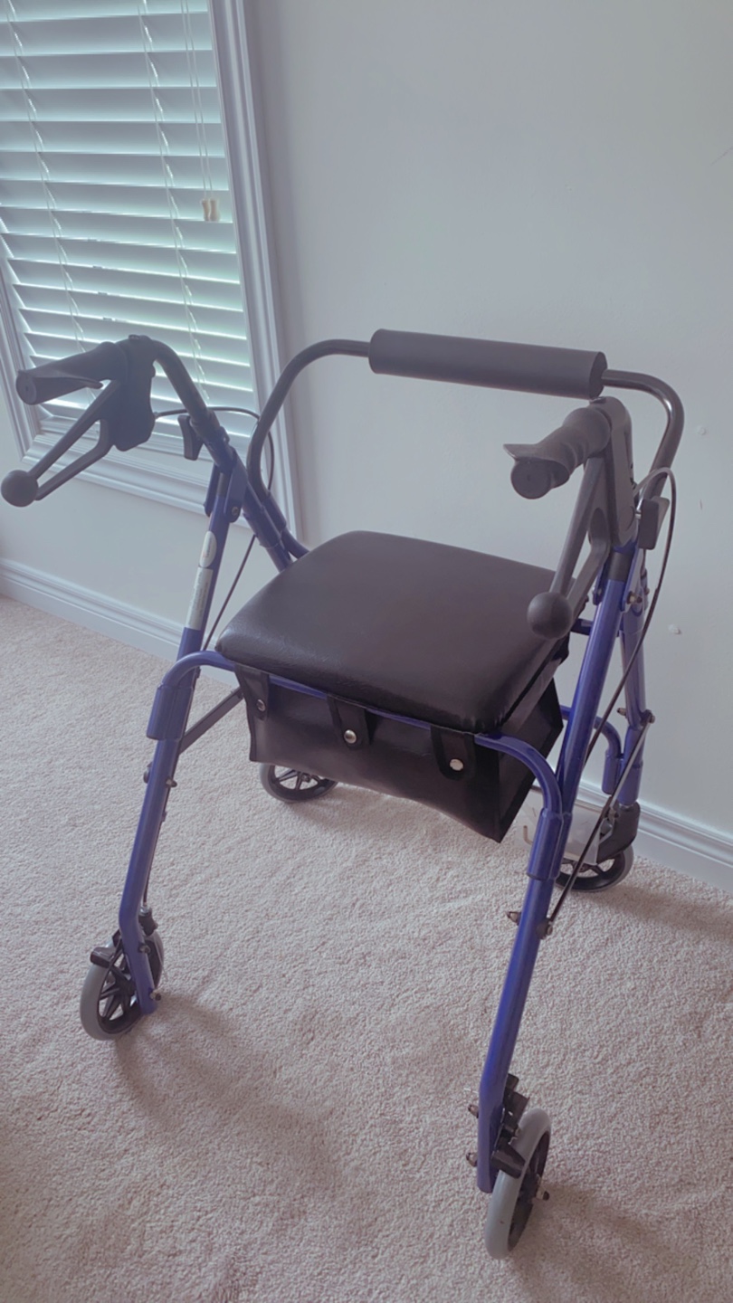 Cardinal Health Blue Walker with Seat