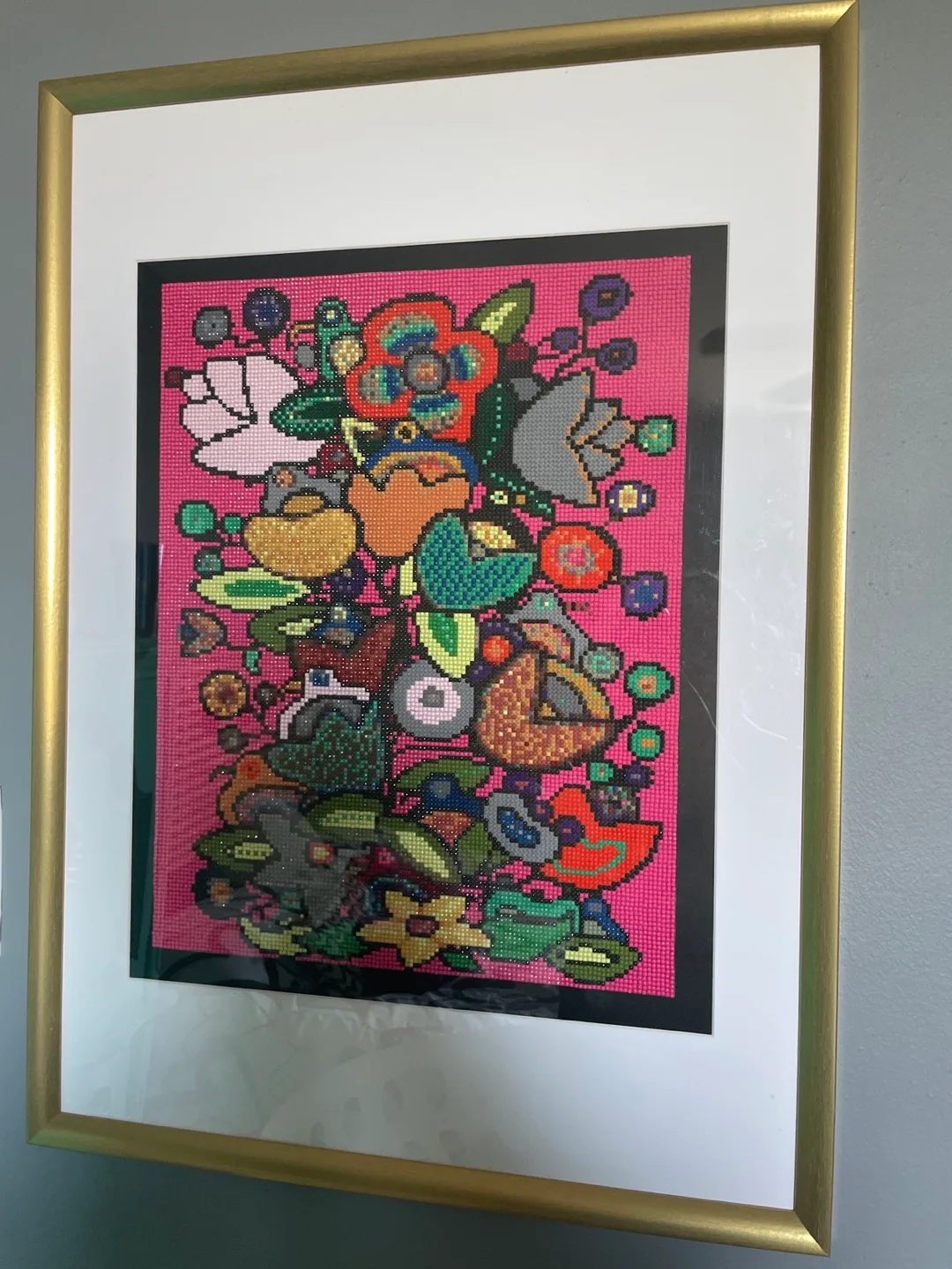 Framed Floral Diamond Art image indicator(3)