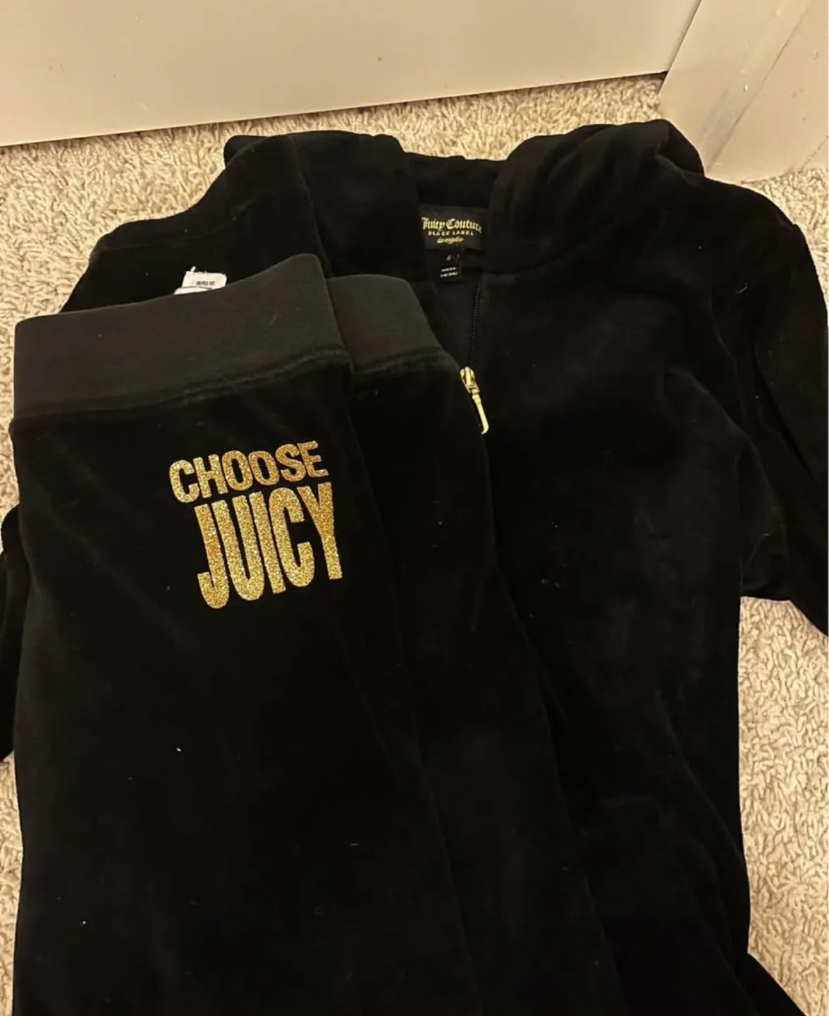 Juicy Couture Black Velour Tracksuit thumbnail