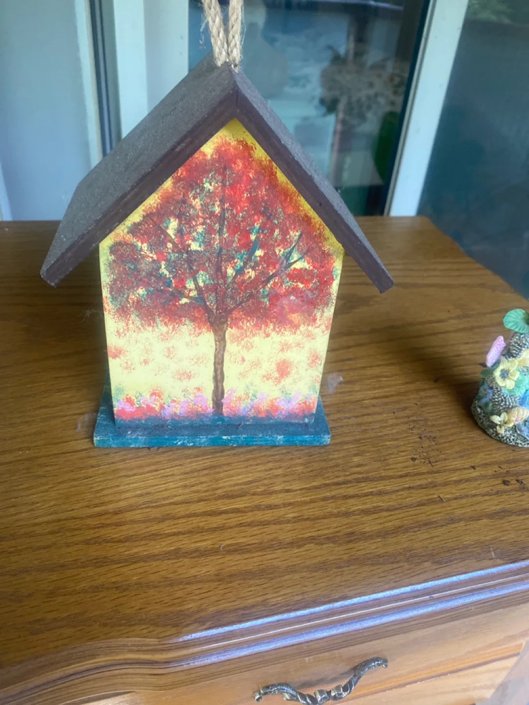 Hand-painted Birdhouse and Hedgehog Figurine image indicator(3)