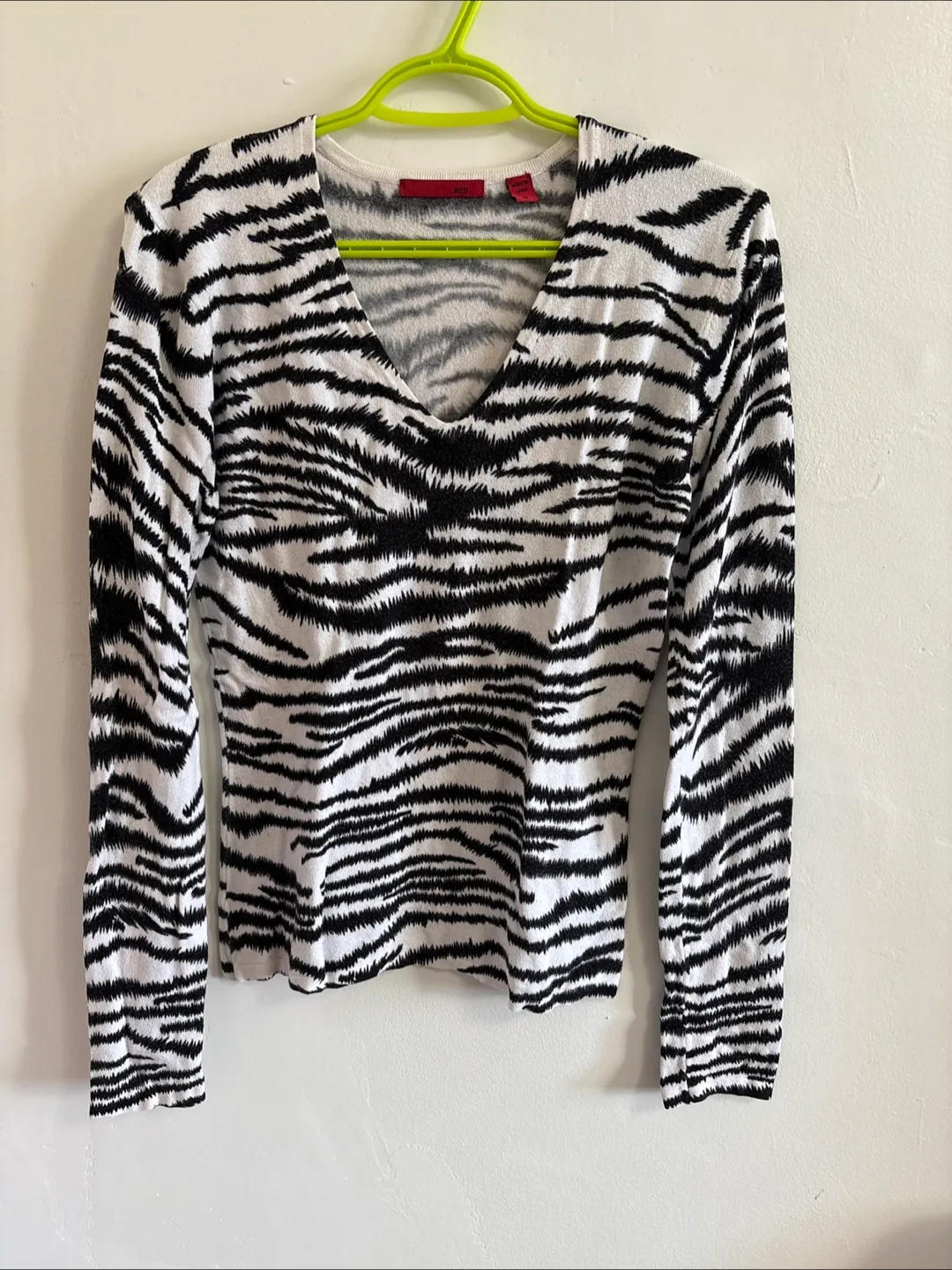 🇨🇦RED Zebra Print Long Sleeve Top thumbnail
