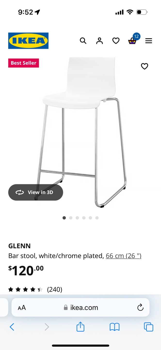 2 ikea Glenn stools - photo 4