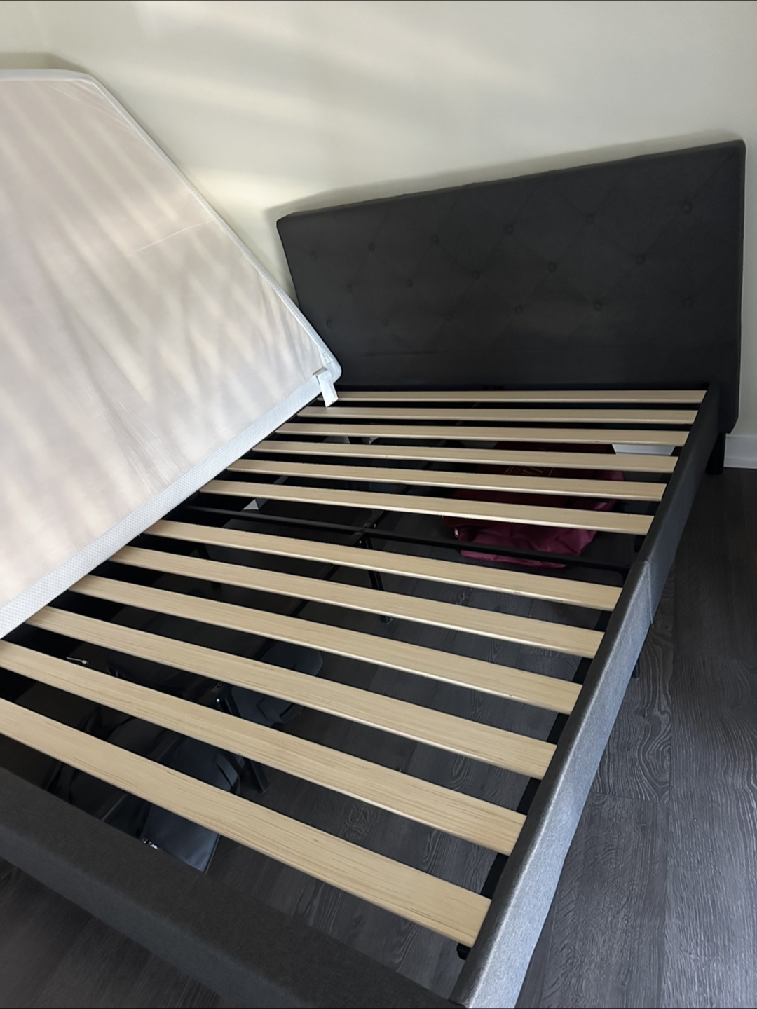 Queen Size Bed Frame - Grey - photo 2