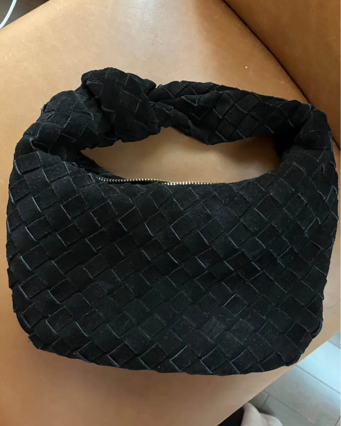 Nico & Olive Black Woven Suede Purse image indicator(2)