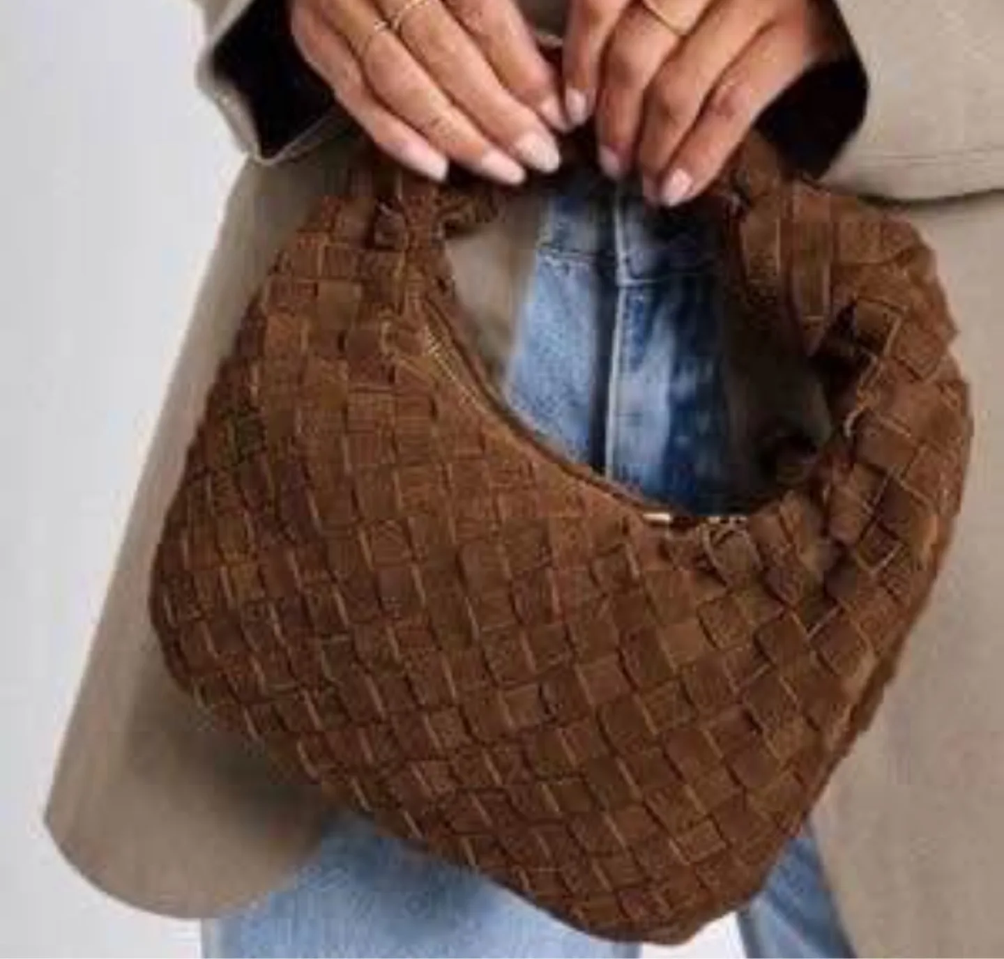 Nico & Olive Black Woven Suede Purse image indicator(4)