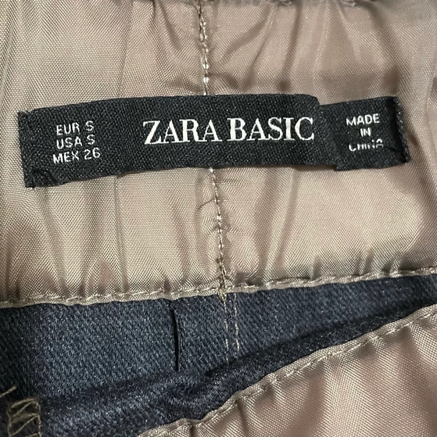 Zara Brown Taupe Faux Leather Mini Skirt image indicator(9)