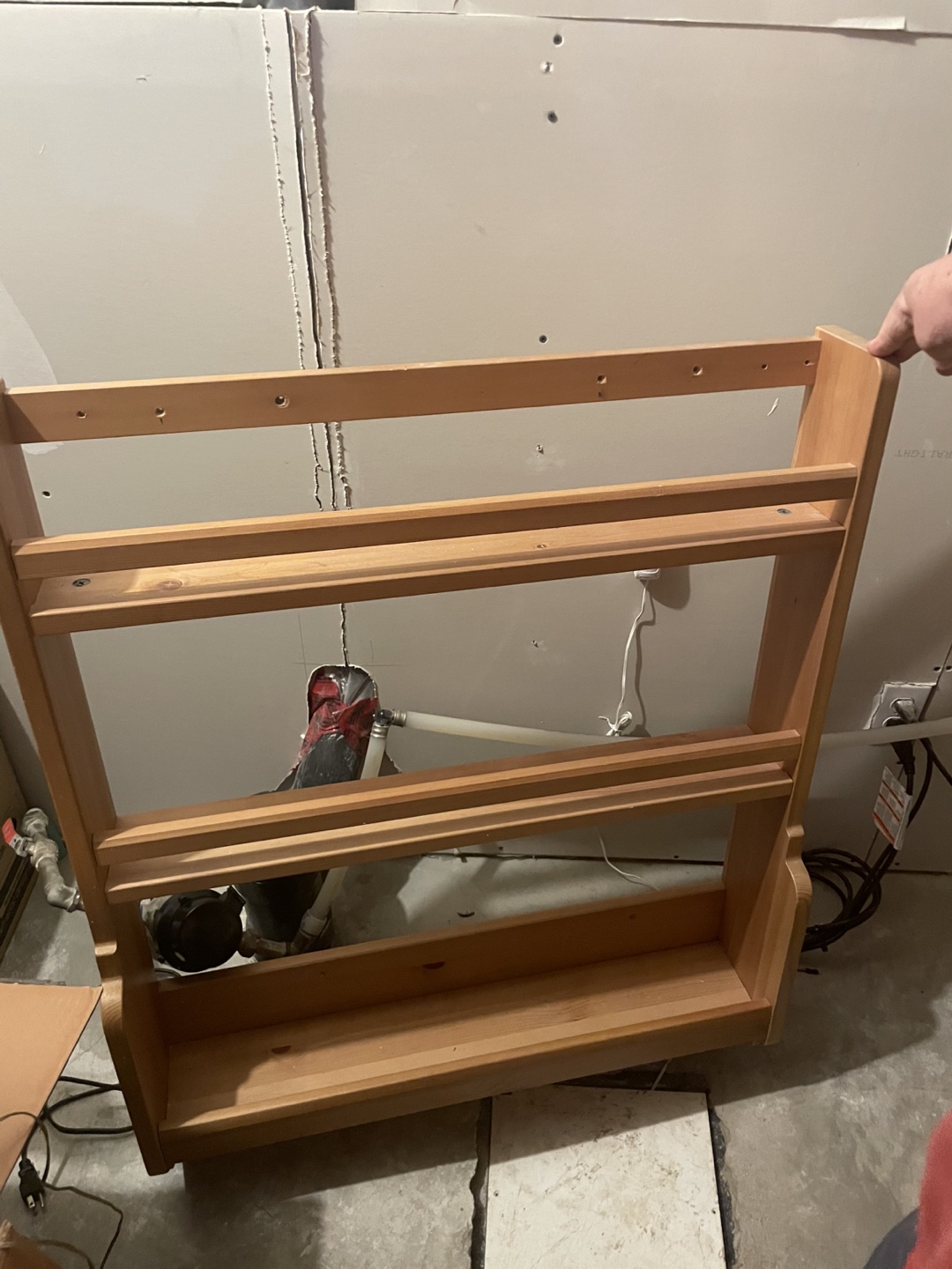 Wooden shelf