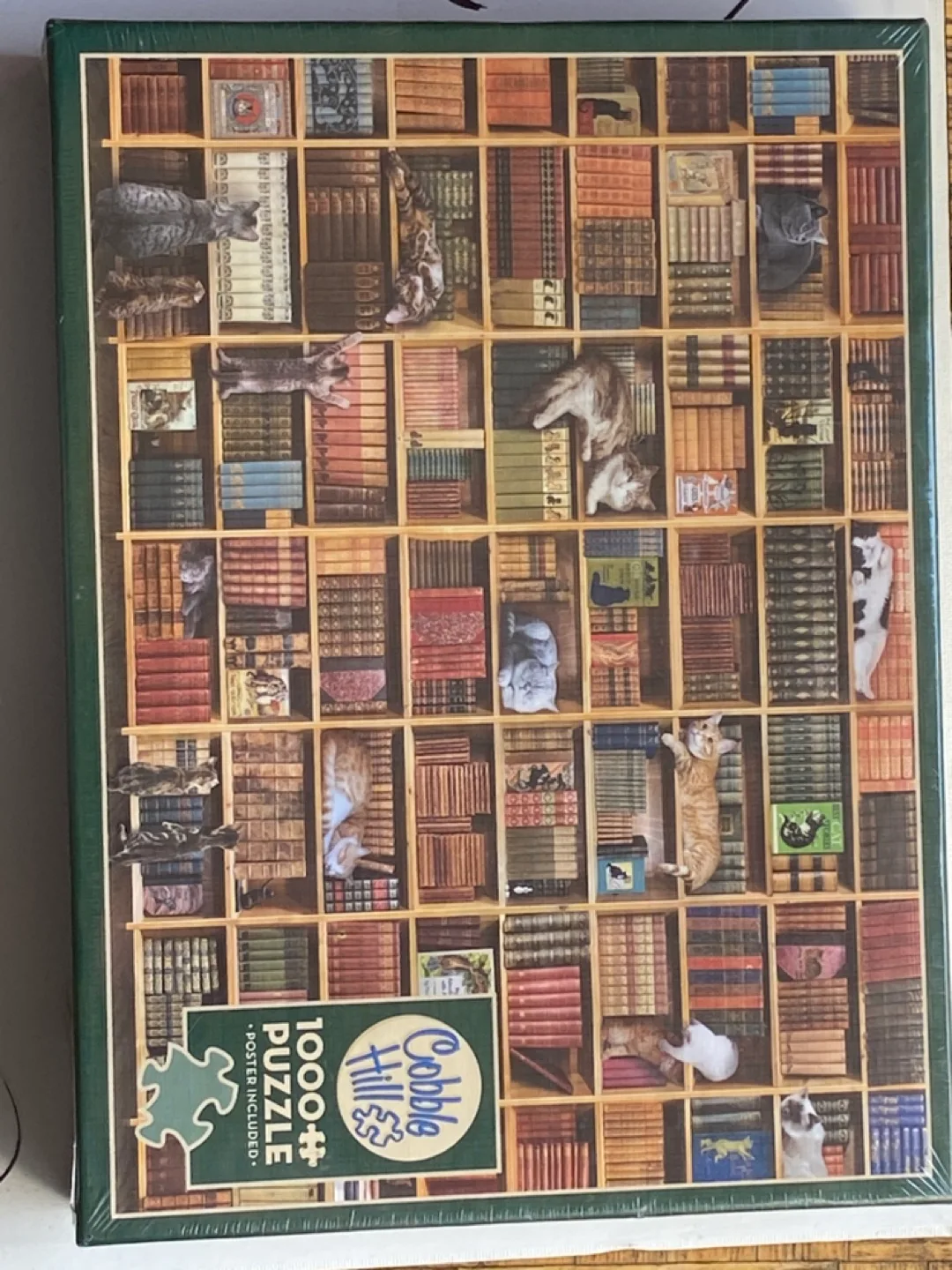 Cobble Hill 1000-Piece Puzzle - The Cat Library thumbnail