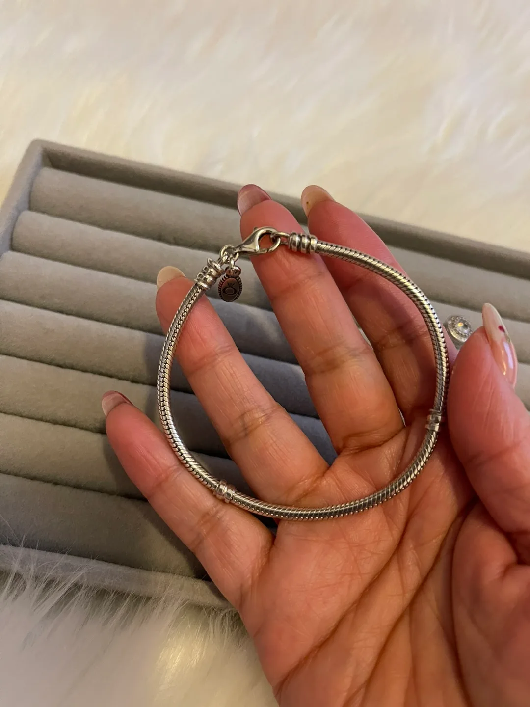 Pandora lobsters clasp bracelet size 7.9” thumbnail