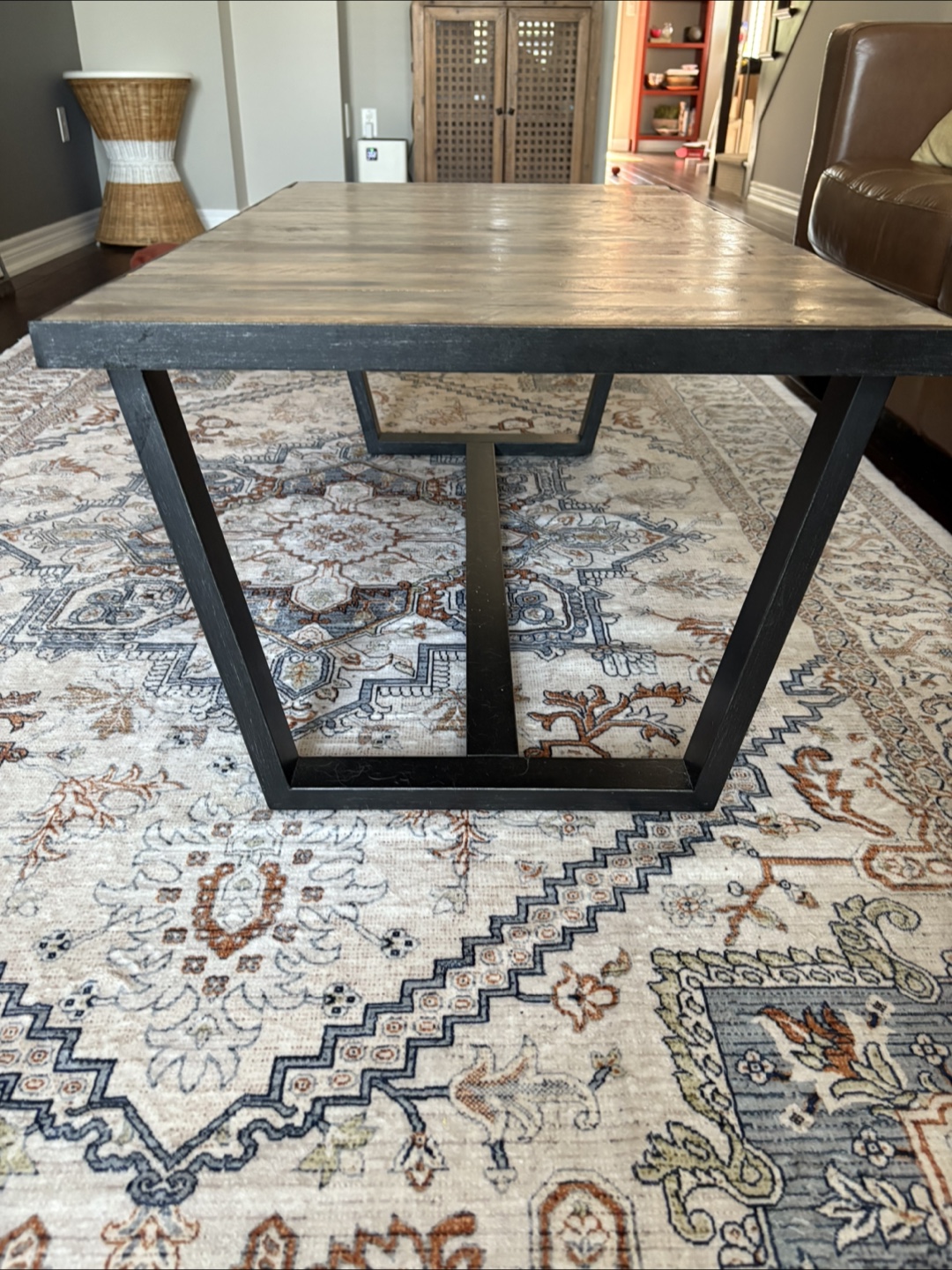 Wood and Metal Coffee Table - photo 3