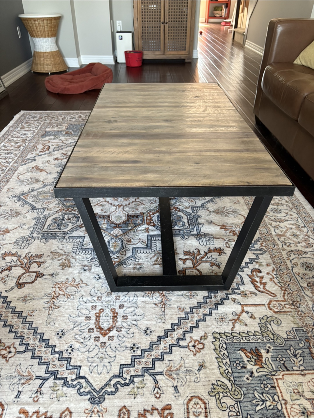 Wood and Metal Coffee Table