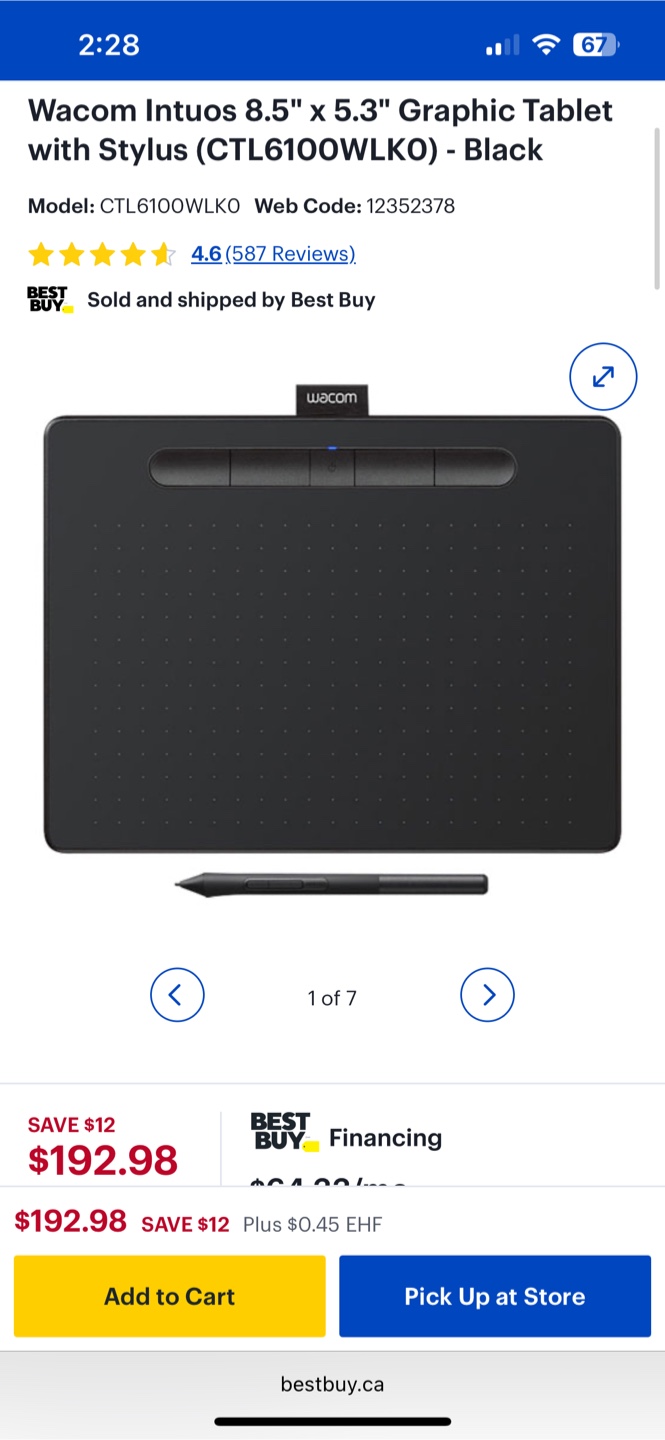 Wacom Intuos Graphic Tablet