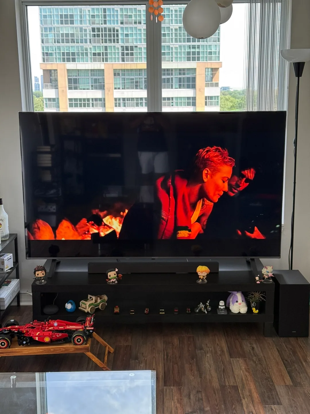 LG 75” 4K UHD TV and TV stand thumbnail