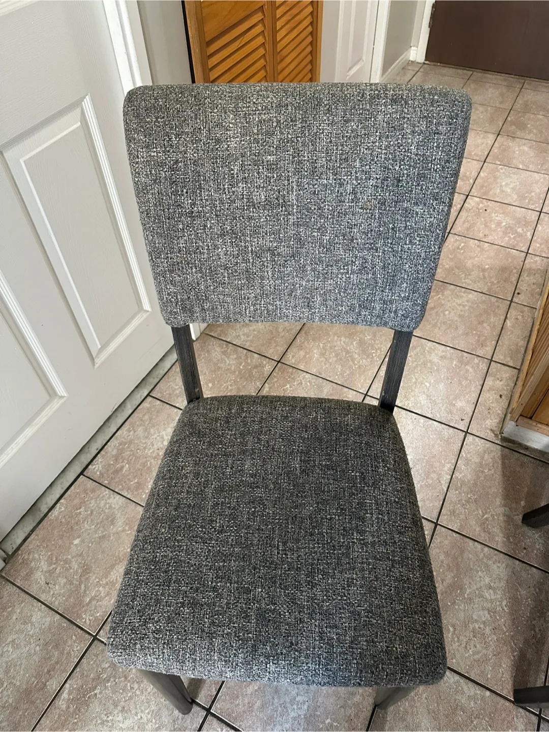 Upholstered 5 Dining Chairs - Grey thumbnail
