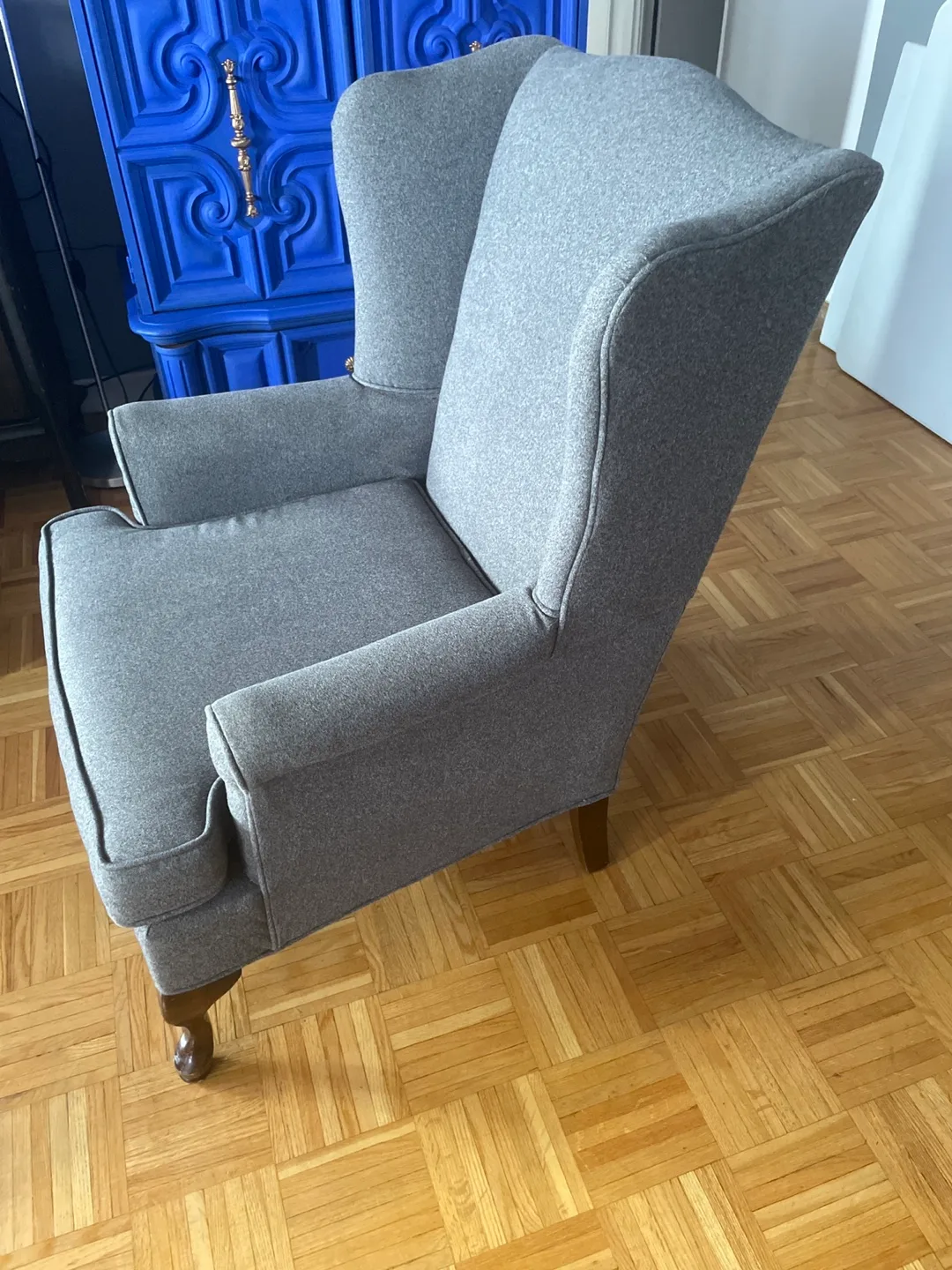 Grey Wingback Armchair image indicator(2)
