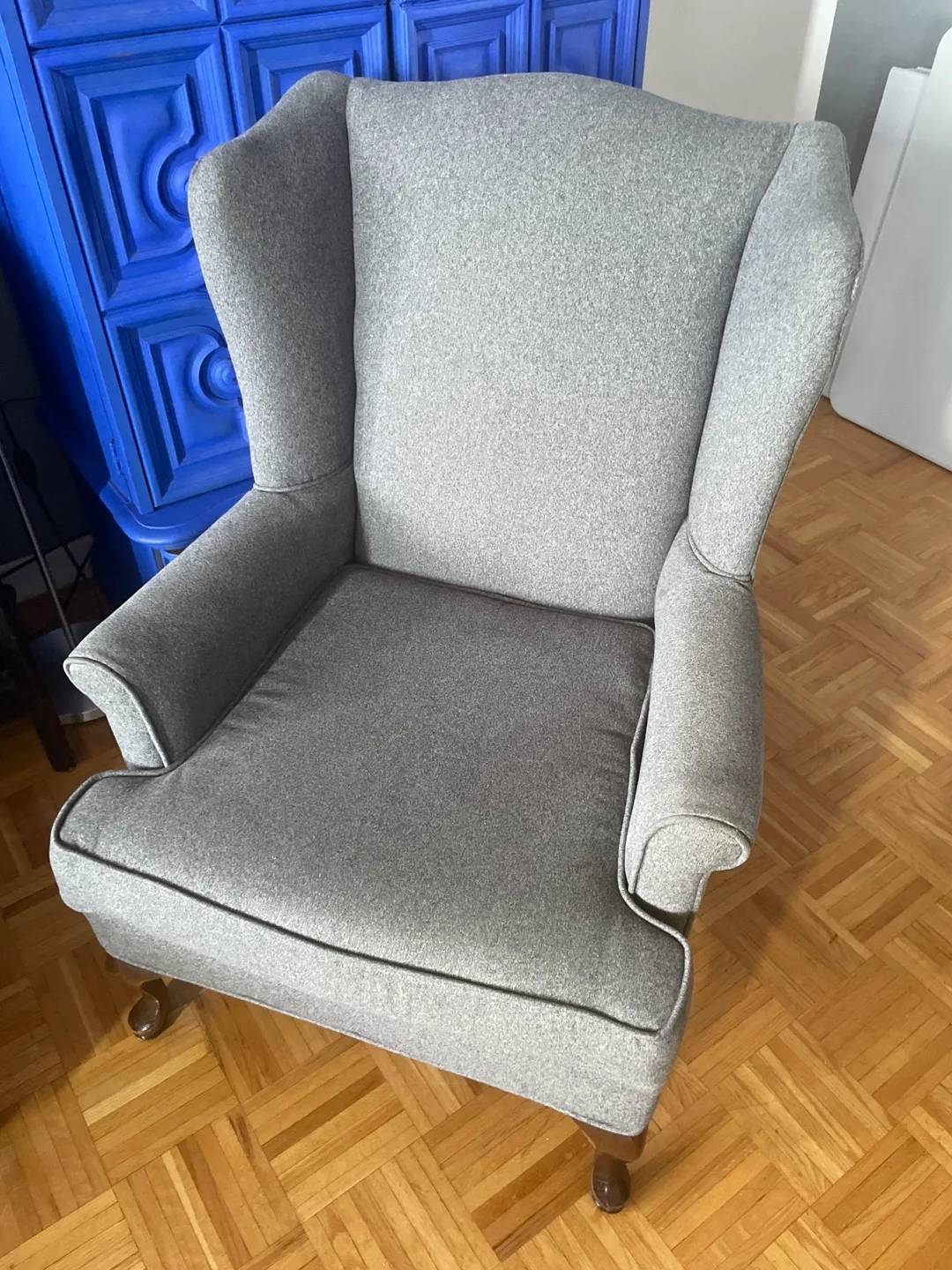 Grey Wingback Armchair image indicator(4)