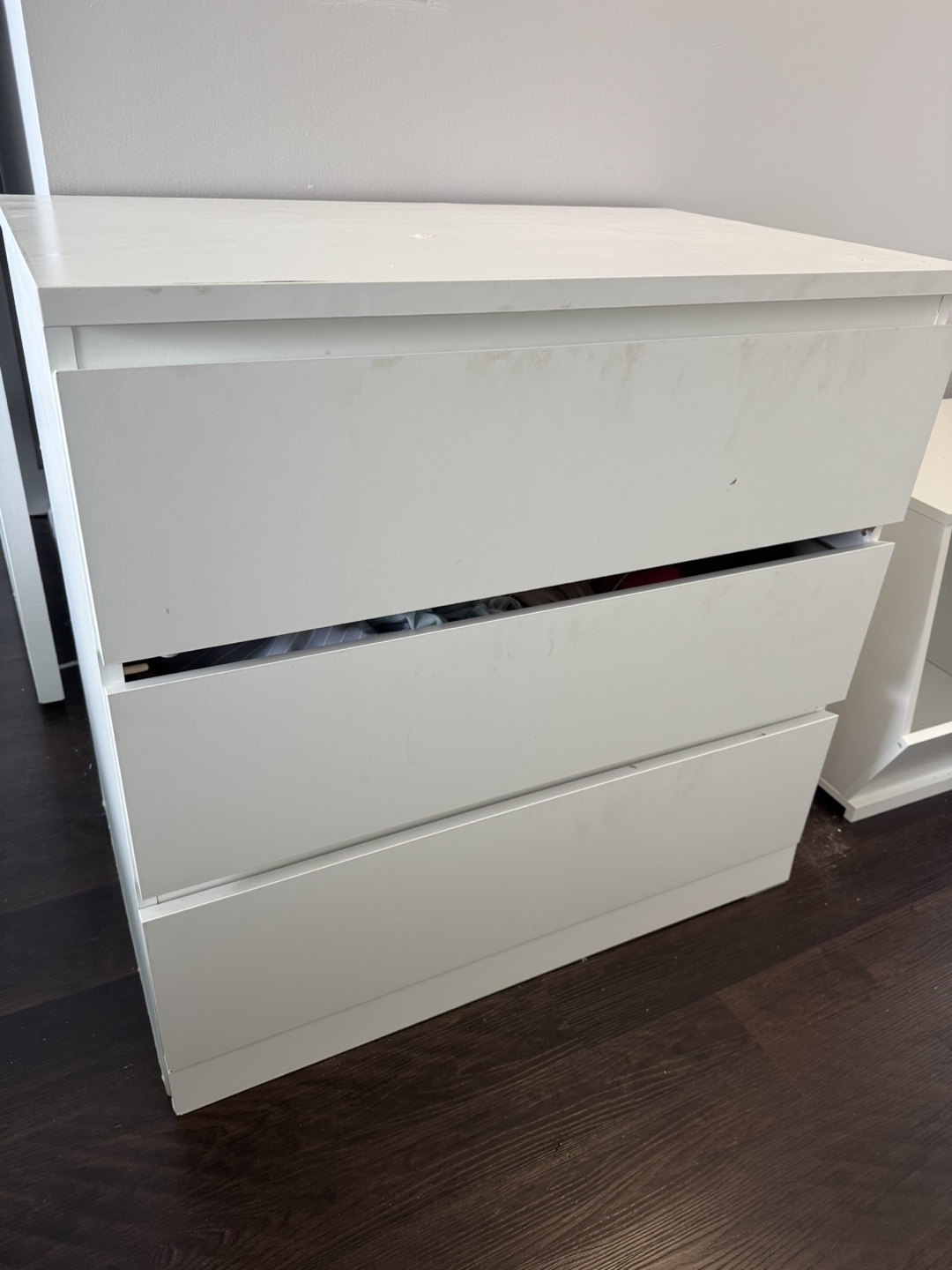 Ikea White 3-Drawer Dresser