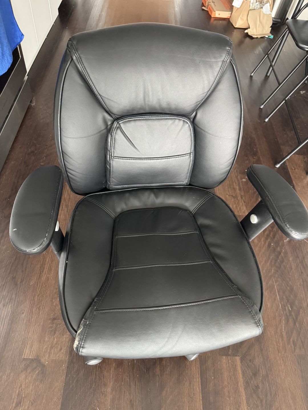 Black Leather Office Chair from Costco