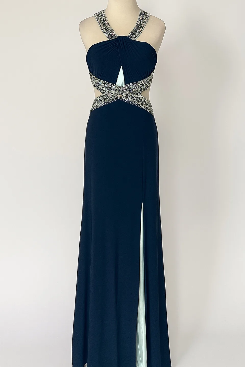 Aqua Dresses dark blue Embellished Gown - Size 4 image indicator(2)