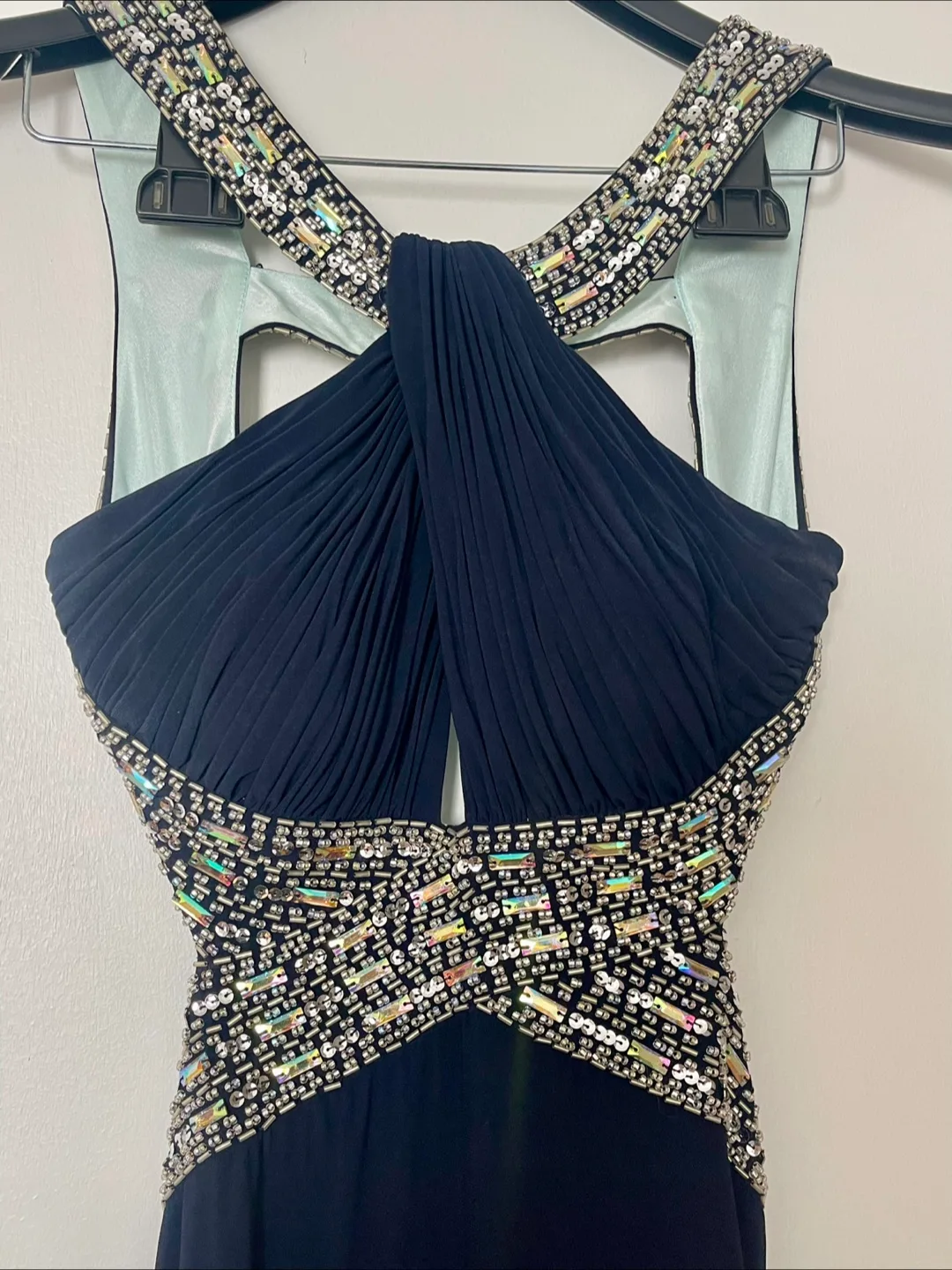 Aqua Dresses dark blue Embellished Gown - Size 4 image indicator(3)