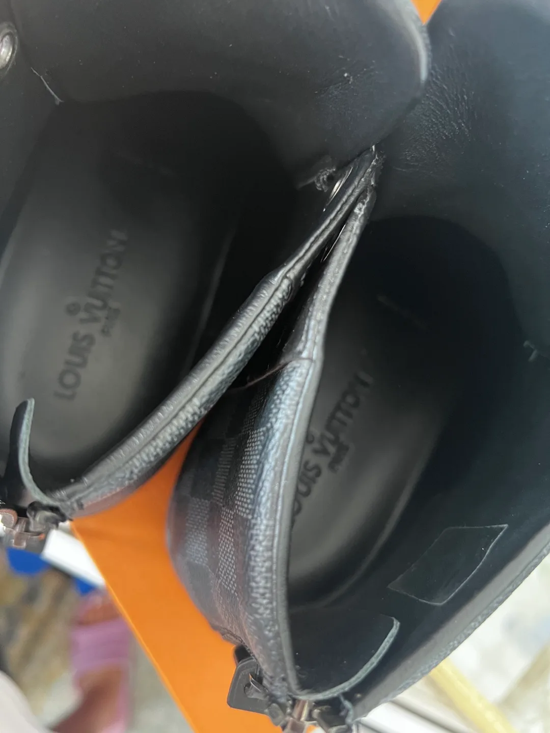 Louis Vuitton Black Leather High-Top Sneakers image indicator(4)