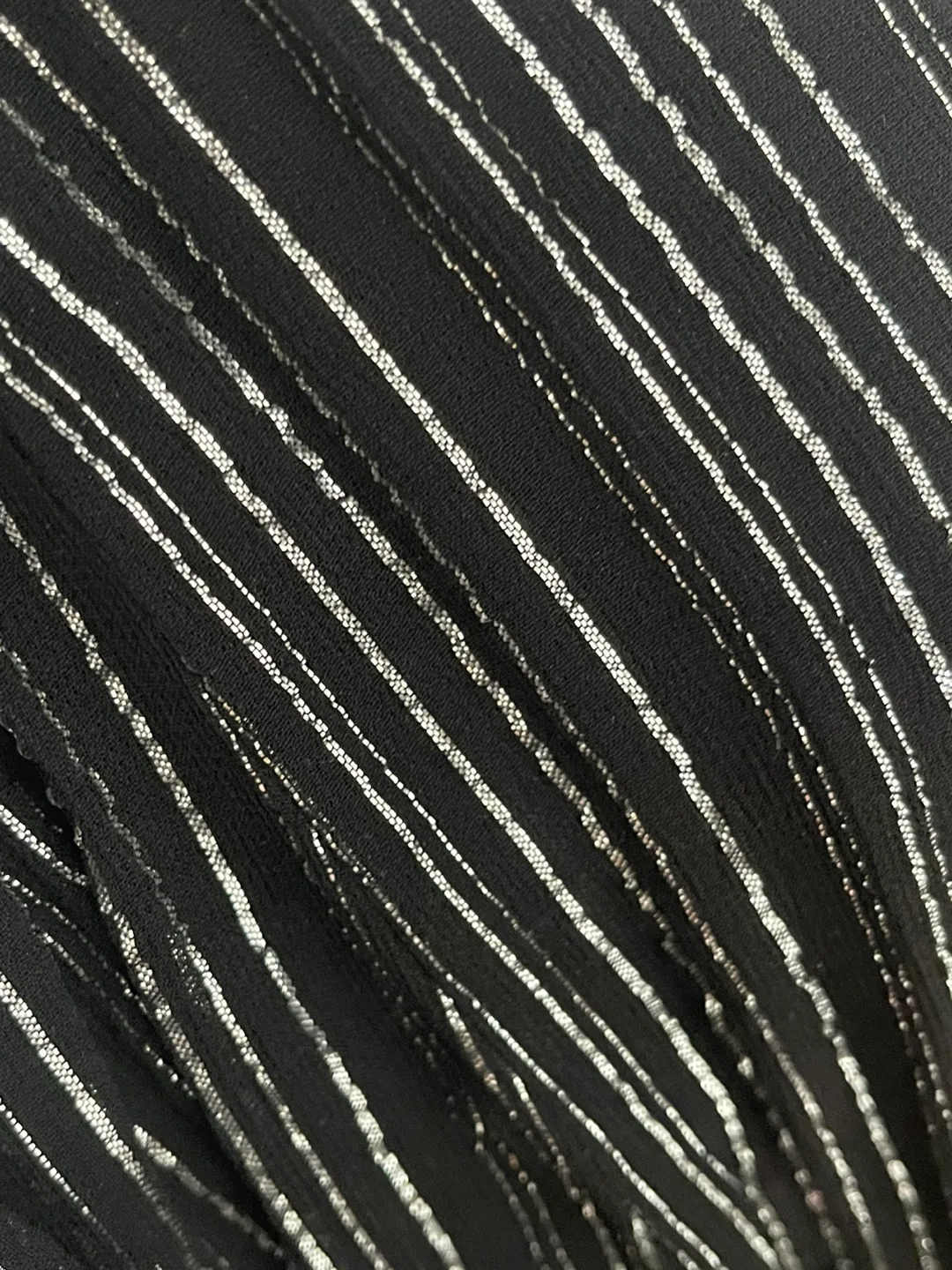 Zara Black & Silver Striped Dress - Size M image indicator(4)