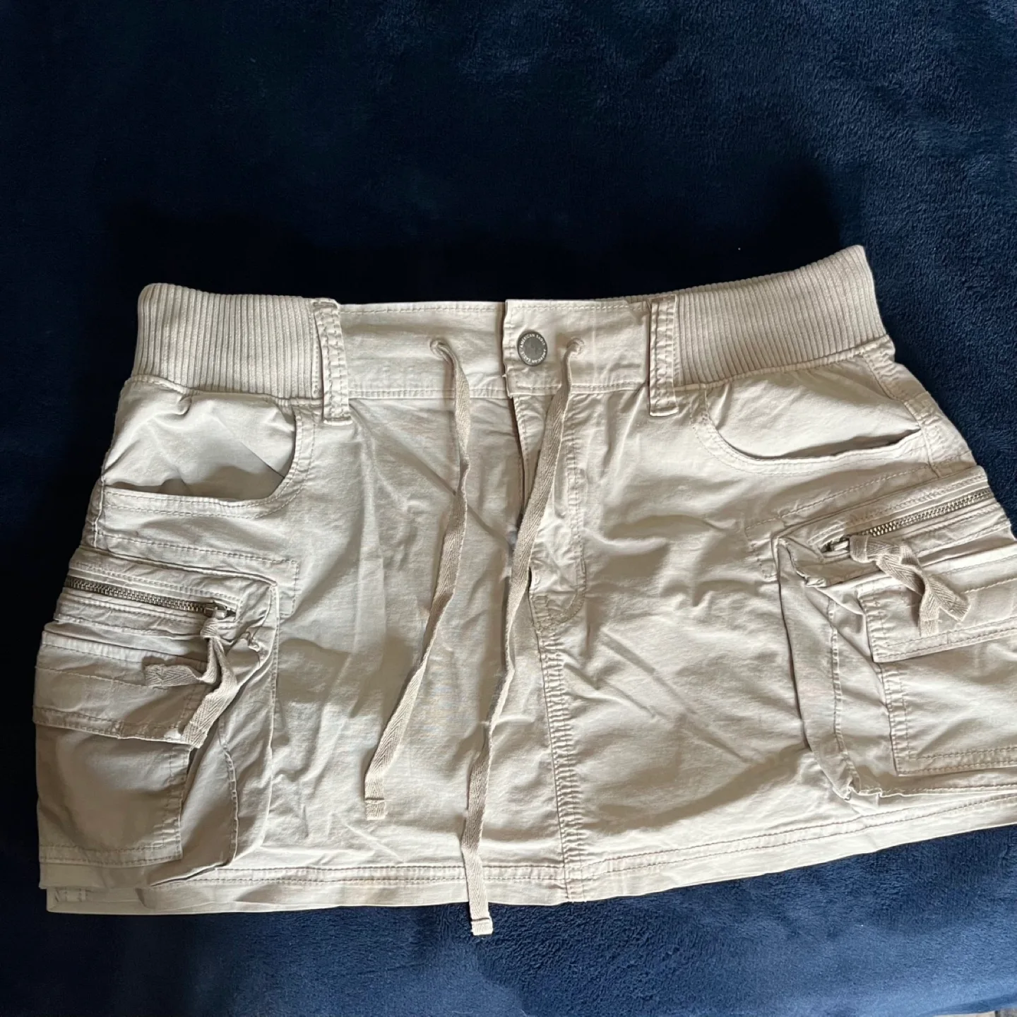 American Eagle Beige Mini Cargo Skirt thumbnail
