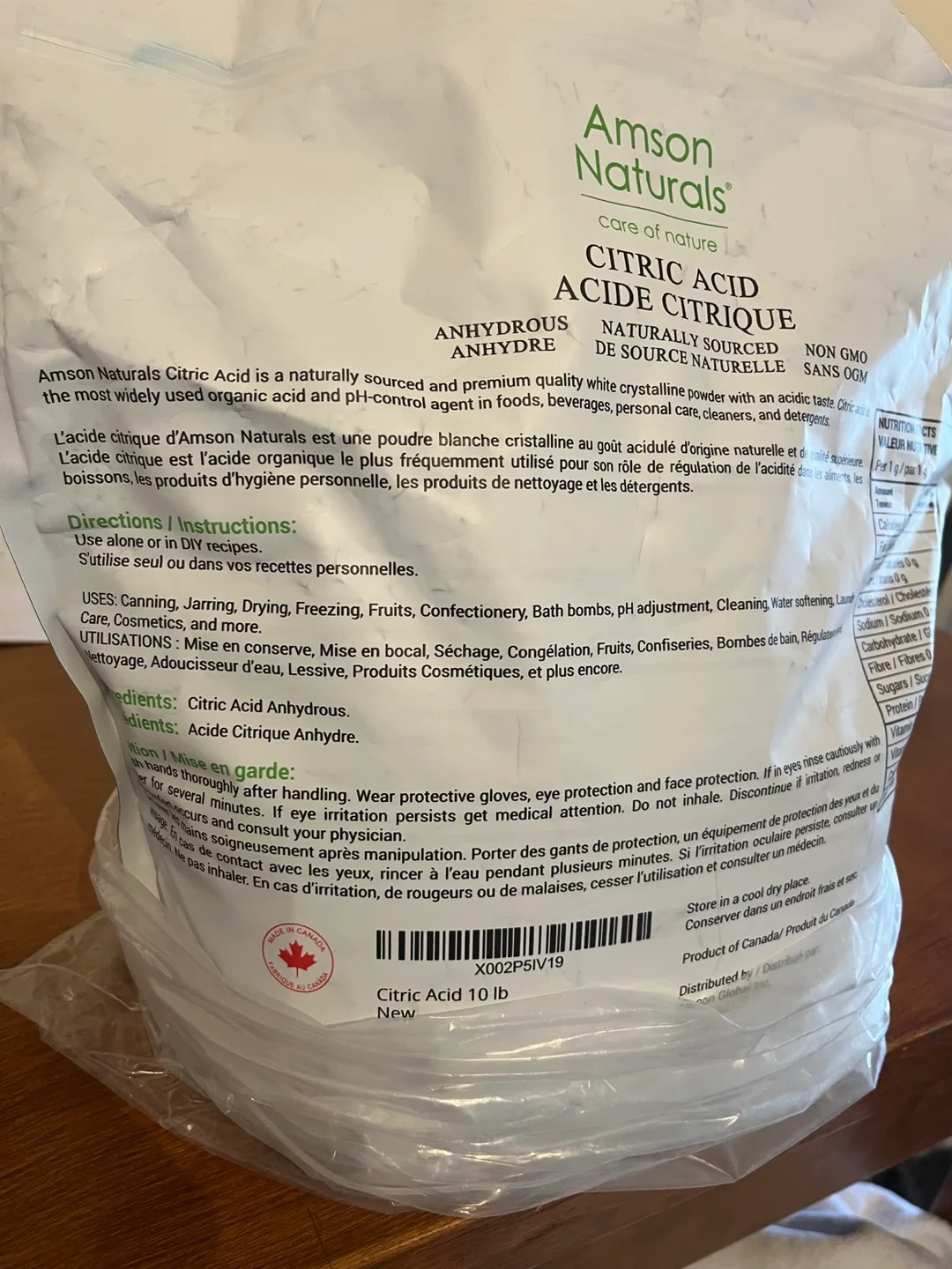 Amson Naturals Citric Acid 10 lb image indicator(3)