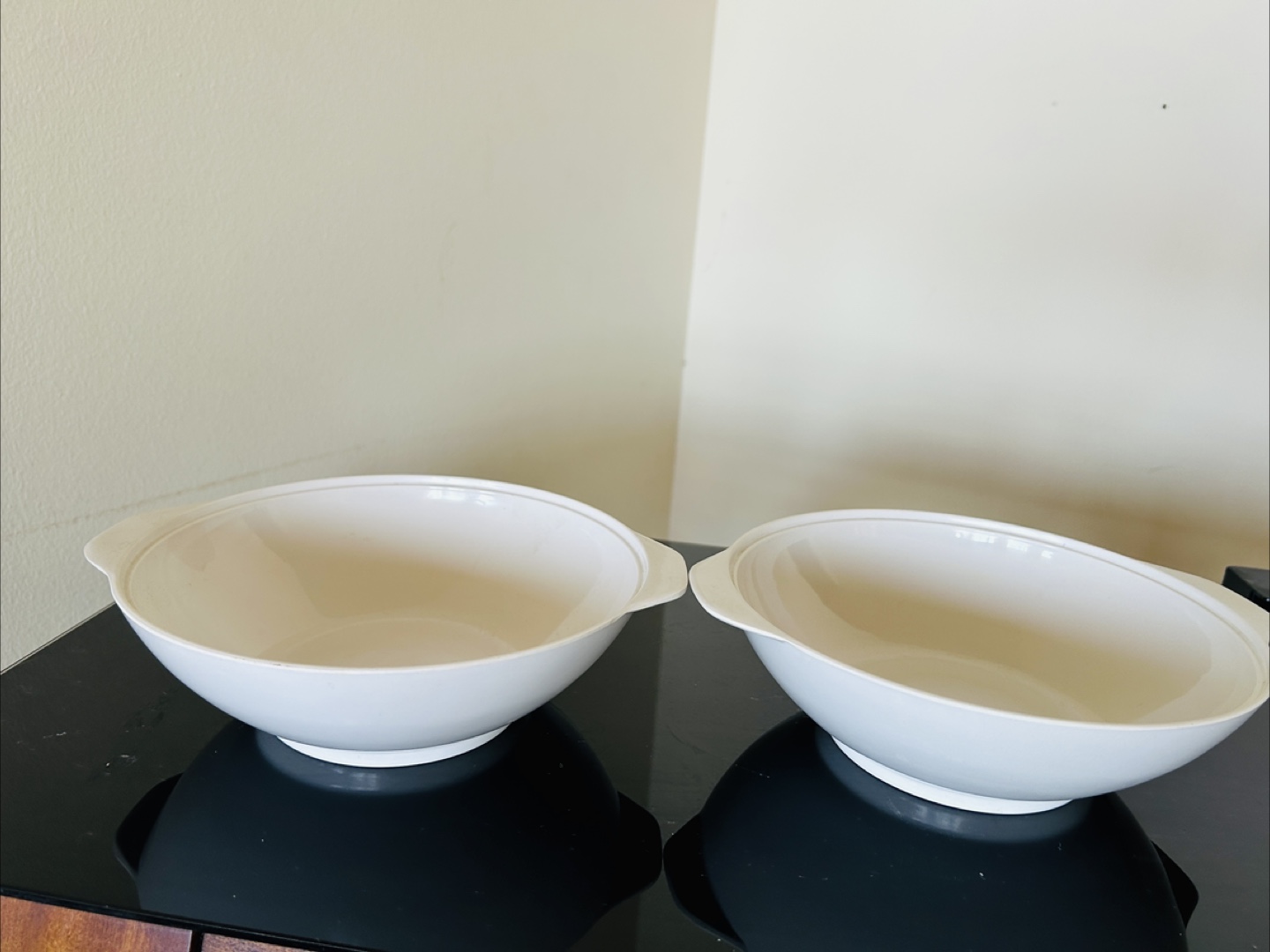 2 White Serving Bowls