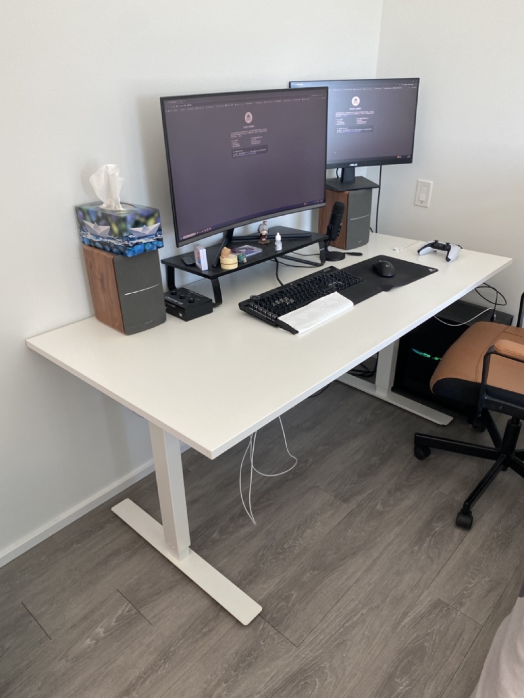 IKEA Trotten Desk Sit/Stand, White, 160x80cm