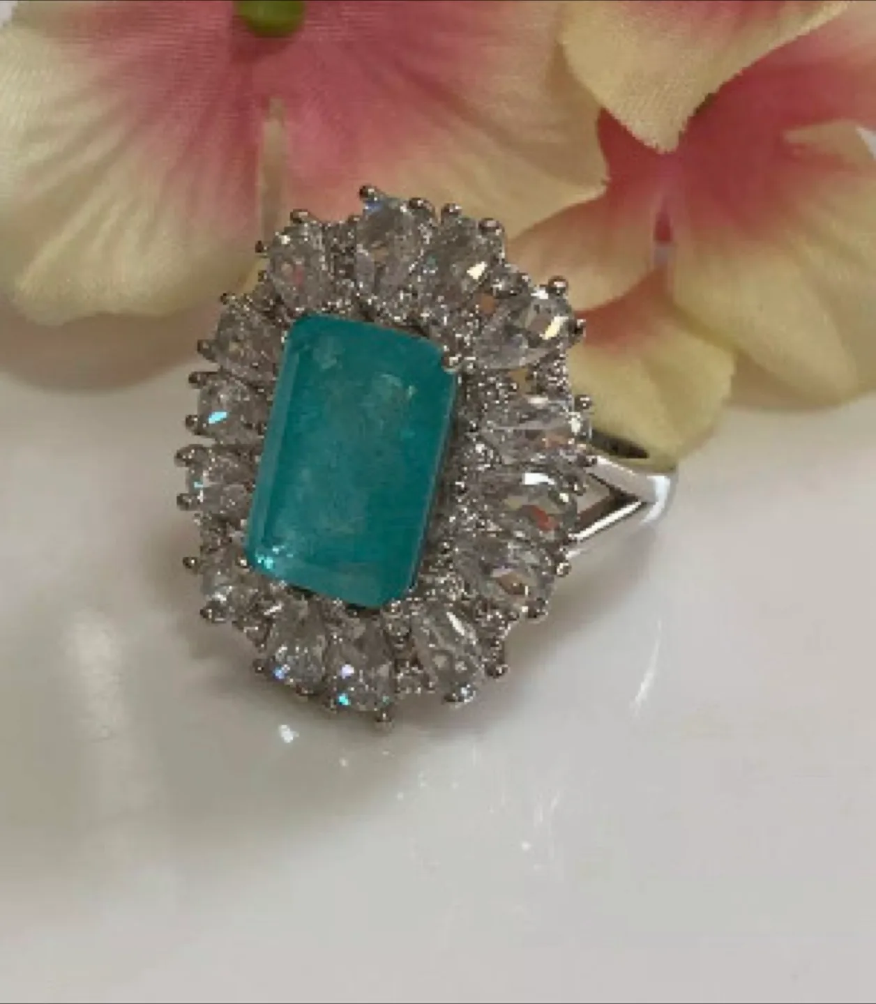 New turquoise 925 stamp plated ring image indicator(7)