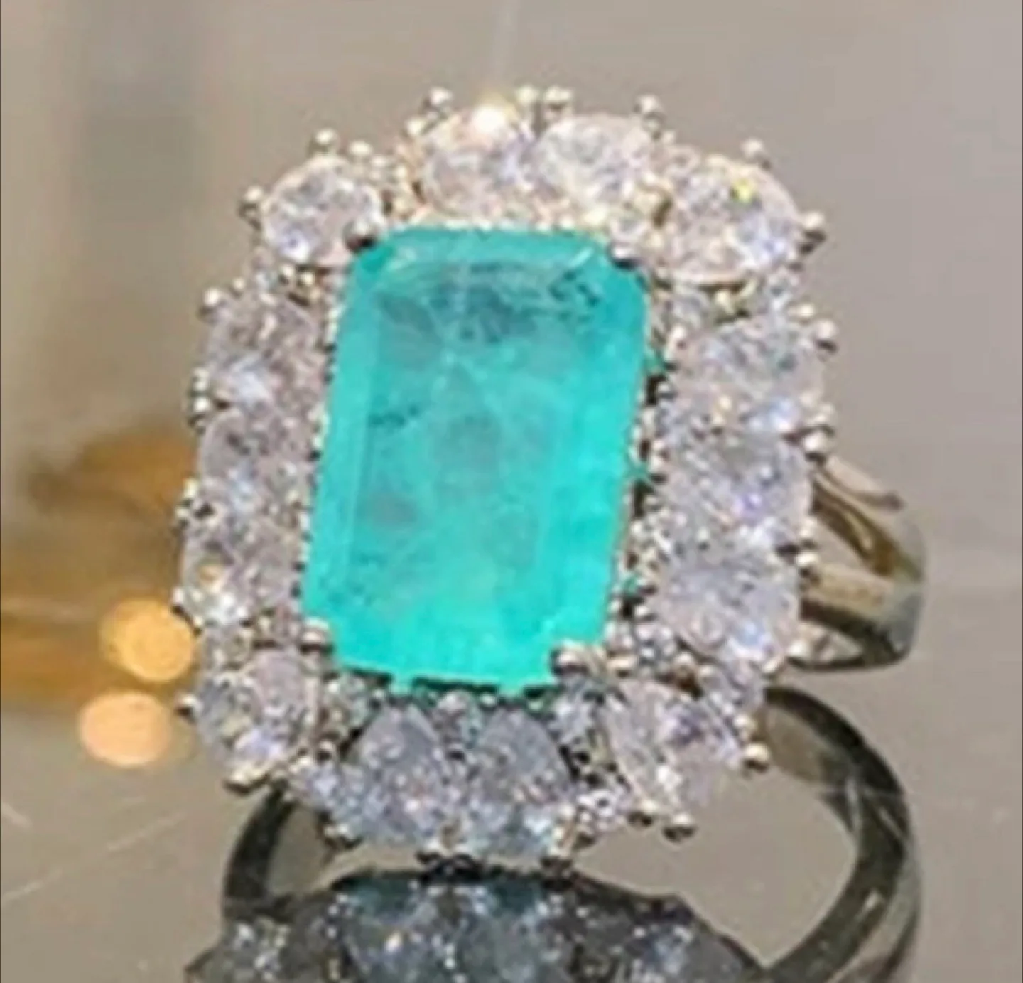 New turquoise 925 stamp plated ring thumbnail