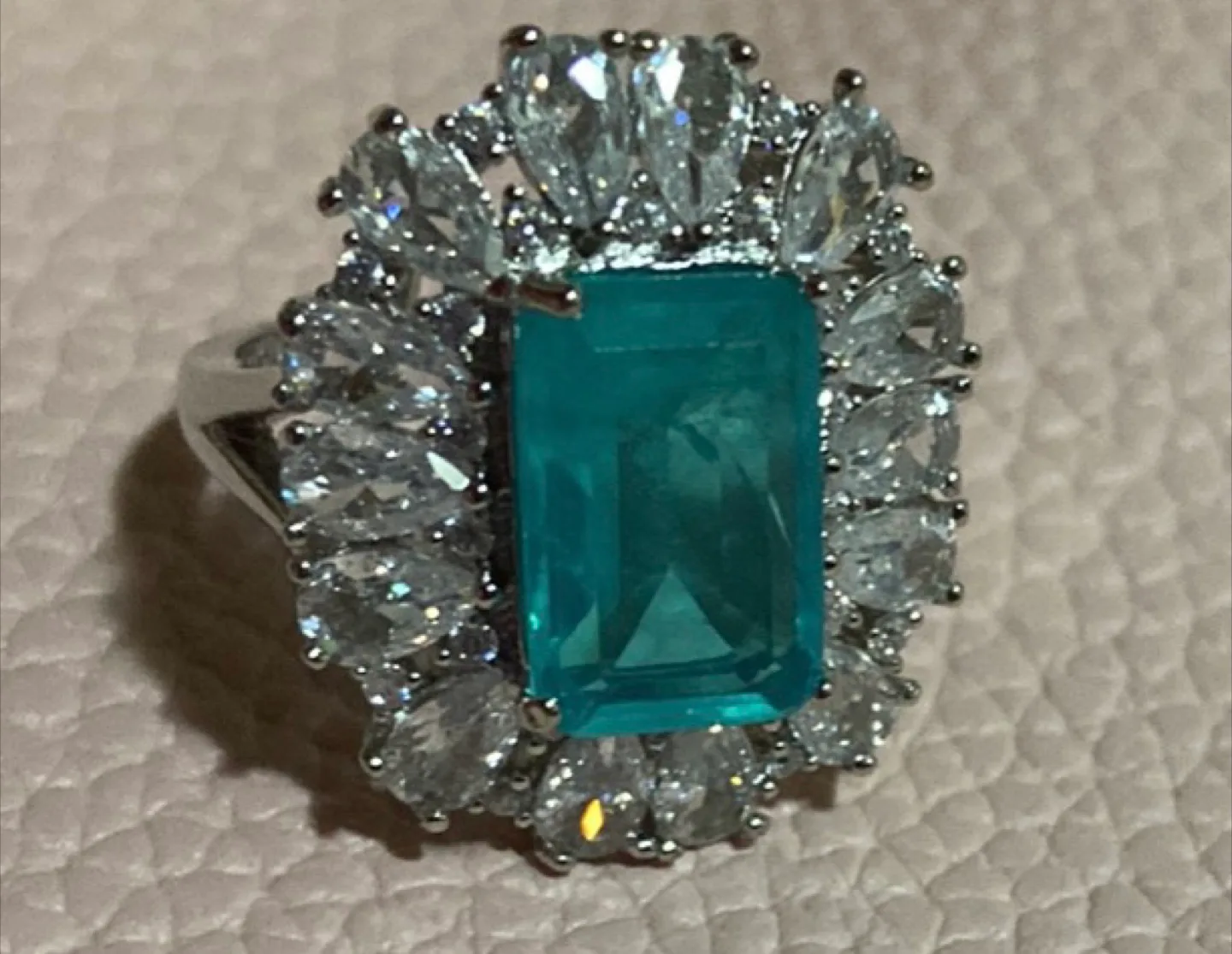 New turquoise 925 stamp plated ring image indicator(2)