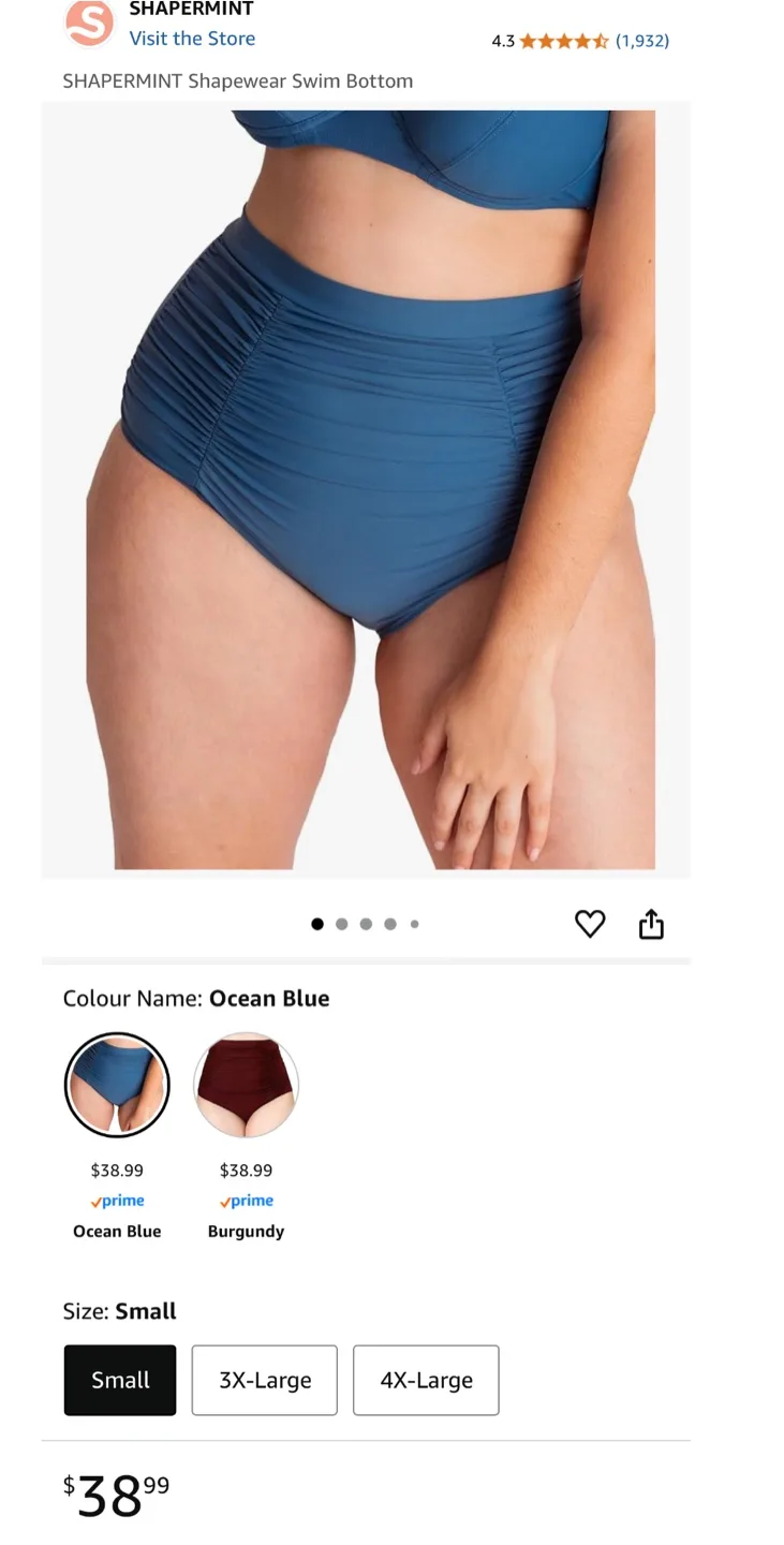 High-Waisted Bikini Bottom Swimwear - 3XL 🇨🇦 image indicator(4)