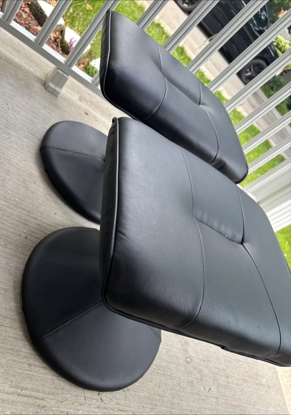 Black Stools / Ottoman (15” height) - Like New! thumbnail