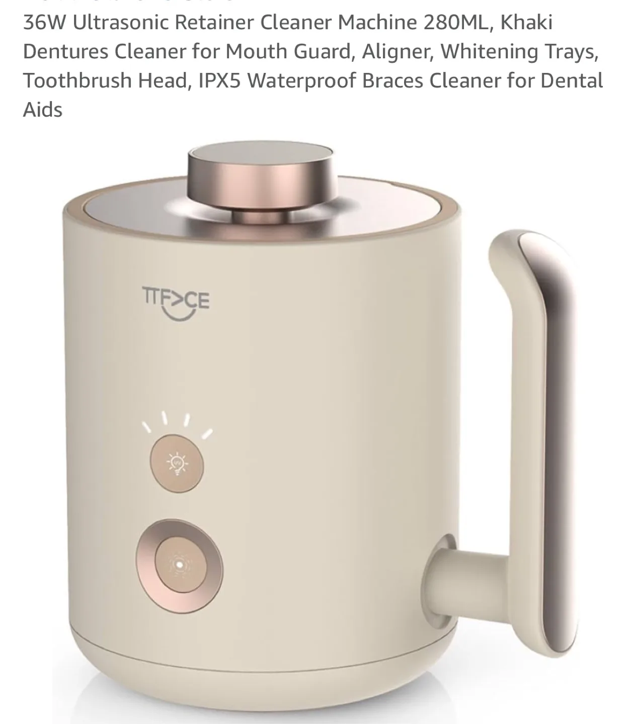 LAKEWEI Ultrasonic Denture/Retainer Cleaner - Khaki thumbnail