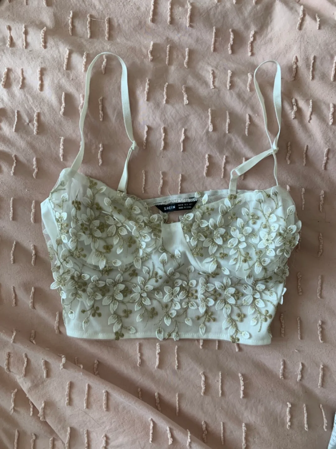 Floral Embroidered Crop Top