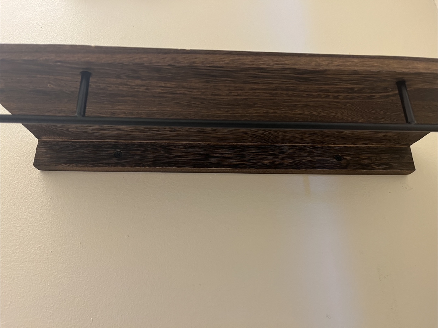 Wire Basket Wall Shelf - Wood & Metal - photo 3