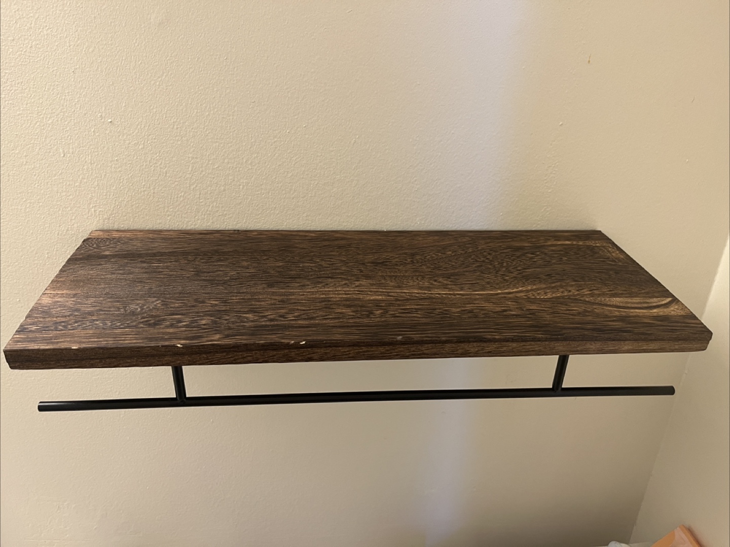 Wire Basket Wall Shelf - Wood & Metal - photo 4