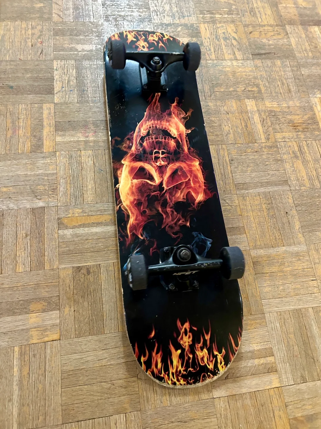 Used Skateboard with Flame Design thumbnail