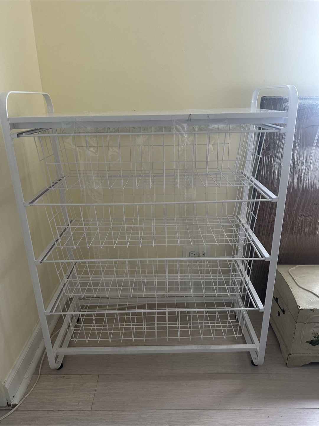 Brightroom 4 Drawer Metal Storage Organizer - White