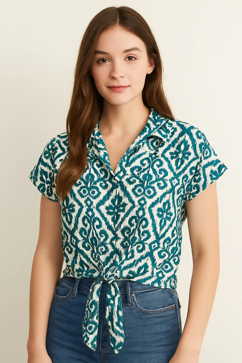 Brand new Reitmans Tie-Front Blouse with tag size M thumbnail