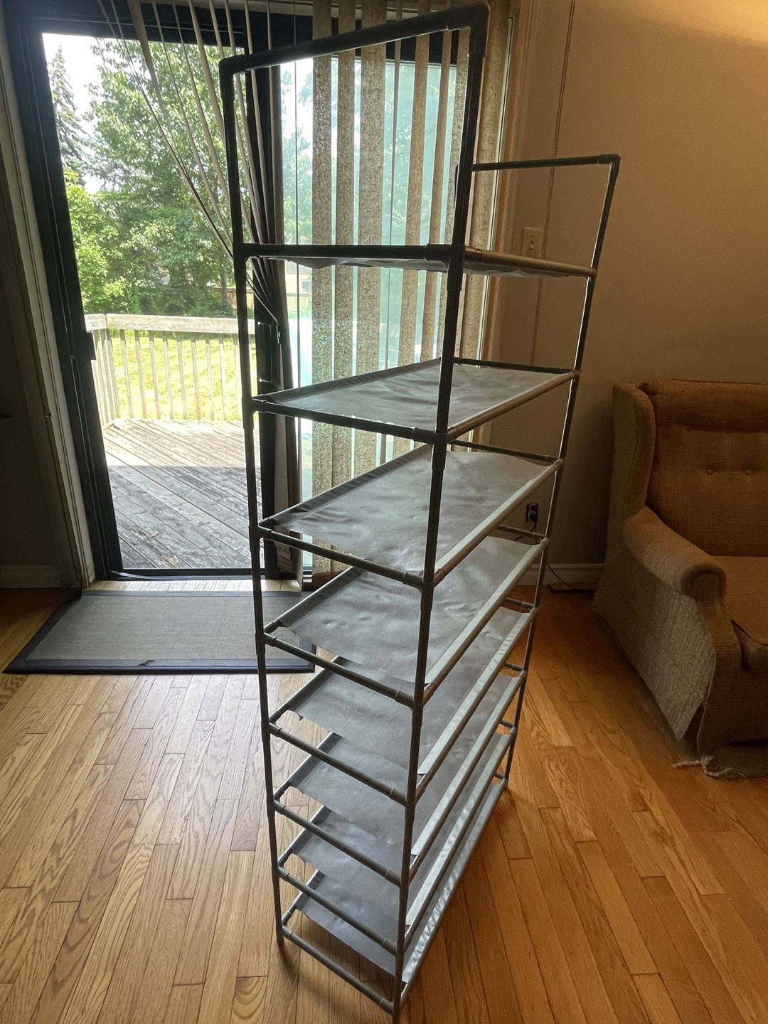 8 Shelf Storage Rack (Fabric/Plastic)