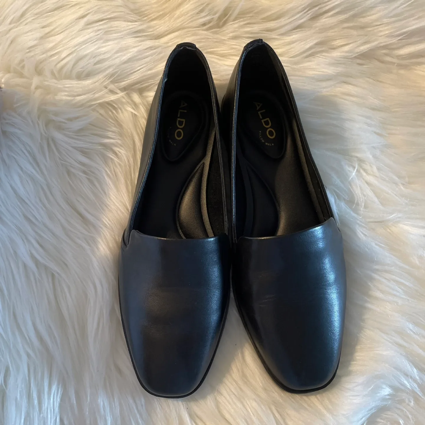 ALDO Black Leather Loafers - Size 6.5 image indicator(2)